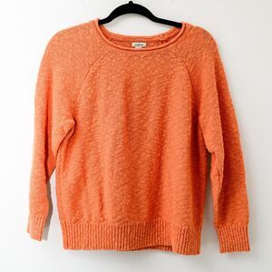 LL Bean M Petite salmon sweater pullover roll neck
